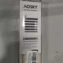 AOSKY Cordless Zebra Blinds for Windows Pull Down Roller Window Shades Dual Layer Light Filtering Privacy for Day and Night, Free-Stop Door Shades for Home Easy to Install Linen Cream 20" W X 72" H