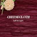 6 Pack 10FT Cheesecloth Table Runner 20 x 120 inch Long Boho Rustic Gauze Romantic Cheese Cloth Sheer Table Runner for Wedding Dining Event Birthday Anniversary Party Decoration(Burgundy)
