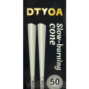 Pre-Rolled Cones 50Pack white Burn Slow and Even Cones Gold/Silver