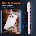 TAURI for iPhone 15 Pro Max Case, with Screen Protectors, Military Grade Drop Protection Shockproof Case for iPhone 15 Pro Max 6.7 Inch Pink