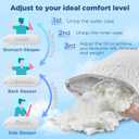 Cooling Pillow Camping Size 1 Pack, Adjustable Bed Pillows for Sleeping, Small Shredded Memory Foam Pillow for Backpacking Hiking, Airplane, Medium Firm Camping Travel Pillow with Washable Cover