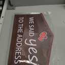 Real Estate Sold Sign for New Homeowners, 16.7 Inch House Shaped Real Estate Photo Prop Signs We Said Yes to The Address Double-Sided Agent Supplies and Signs for Real Estate Agent