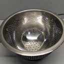 Gourmet Colander, 5qt capacity, Stainless Steel with Handles and Elevated Pedestal Foot, Silver