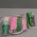 Hushee 170 Pcs Pink and Green Witch Party Decorations Witch Birthday Party Supplies Including Plates Tablecloth Cups Napkins Knives Forks Spoons for Birthday Favors, Serve 24 Guests(Solid)