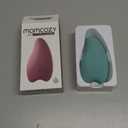 Momcozy Warming Lactation Massager 2-in-1, Soft Breast Massager for Breastfeeding, Heat + Vibration Adjustable for Clogged Ducts, Improve Milk Flow, Blue-Green