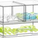 SpaceAid Bottle Storage Organizer Baby - Acrylic Bottles Station Organizer Container, Stackable Clear Drawers for Countertop, Vanity, Bathroom, Cabinet, Pantry Organization, 3 Pack, 2S1L, 7.8"H