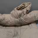 Amazon Essentials Women's Oversized Long Hooded Insulated Puffer Jacket (Large, Tan)