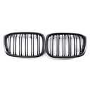 Cnniko2 Grille Front Hood Kidney Grille Grill Cover molding Trim Mesh Replacement for BMW X3 G01 X4 G02 2018 2019 2020, Matte Black