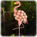 Homeimpro Garden Solar Lights Flamingo Decor Gifts for Women Yard Outdoor Decorations Stake Lights, Waterproof Warm White 27 LED for Lawn,Patio, Courtyard, for Mom Grandma (Pink)