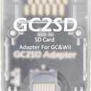 AreMe GC2SD Micro SD Card Adapter TF Card Reader for Gamecube Wii Console (Transparent)