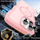 Magnetic for iPhone 15 Pro Max Case[Compatible with MagSafe][Military-Grade Drop Protection][Anti-Yellowing] Shockproof Translucent Matte Cover for iPhone 15 Pro Max Phone Case,Peach Pink