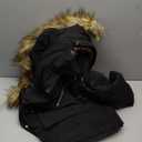 FARVALUE Womens Water-repellent Winter Coat Thicken Puffer Jacket Warm FLeece Lined Parka with Fur Hood (XX-Large, Black)