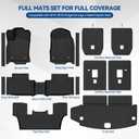 Custom Fit Floor Mats for 2013-2015 Dodge Durango 6 Seats/Bucket Seat | All Weather TPE Floor Liners & Trunk Mat & 2nd/3rd Row Backrest Mat & Door Sill Guard | Full Set Interior Accessories