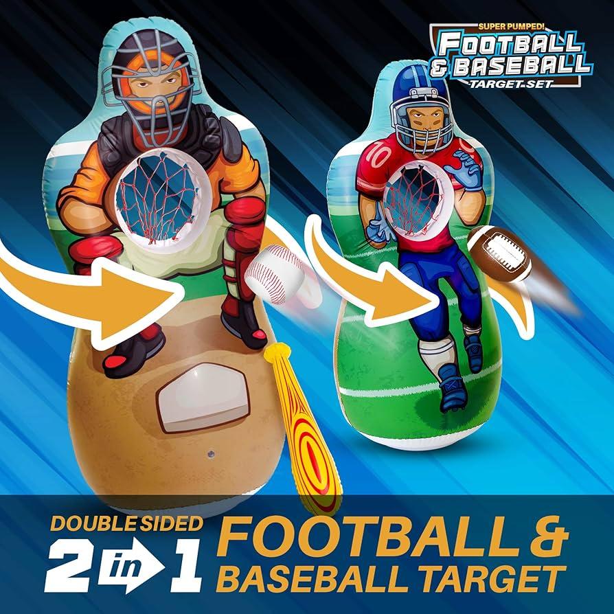 Inflataman Baseball Toss Challenge - Inflatable Catcher Strike Zone Pitching Game