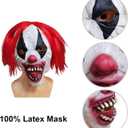 Scary Evil Clown Mask - Halloween Horror Latex Mask for Adults' Masquerade Costume Prop