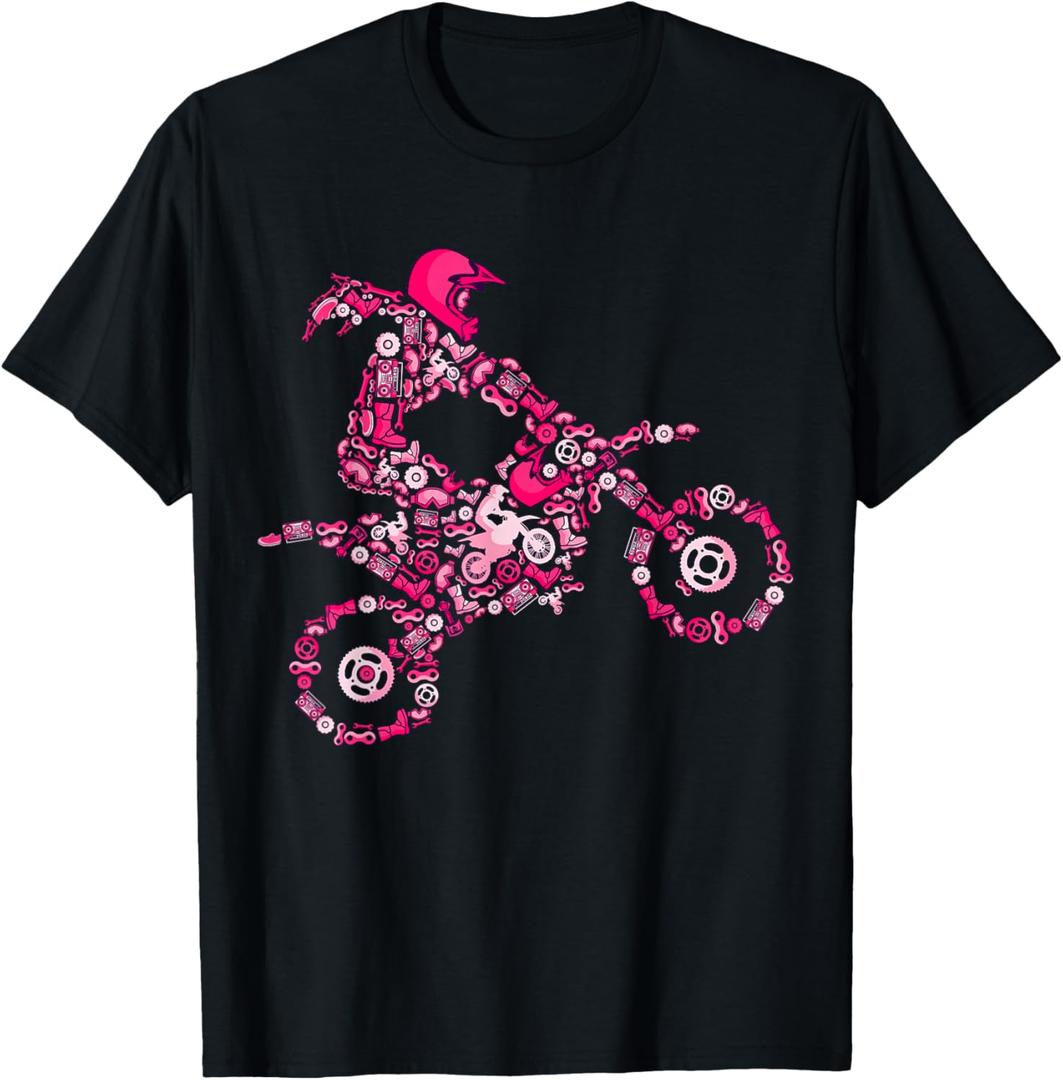 Dirt Bike Rider Motocross Dirt Biking Enduro Girls Women T-Shirt
