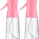 Spray Bottle,Fine Mist Spray for Hair,Ultra-Fine Continuous Spray Bottle for Skincare,Plant Care,Pet Grooming,Cleaning, Refillable Spray Container,Christmas Gift (2Pcs Light Pink)