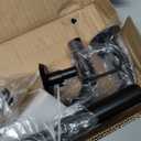 Wrap Around Curtain Rods 2 Pack for 48 to 84 Inches Windows, 1" Heavy Duty Room Darkening Drapery Rod with Sturdy Aluminum Base, Wall Mounted Ceiling Mounted Curved Curtains Rod, Matte Black