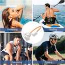 Full-Coverage Liquid Silicone Swimming Headphones, IP68 Waterproof Underwater Headphones, Bluetooth 6.0&MP3 with 32GB Memory Card, Soft/Skin-Comfortable Open Ear Bone Conduction Swim Earbuds(Orange)