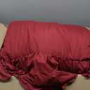 Andency Burgundy Super King Plus Comforter Set, Soft Farmhouse Ruffle Bedding Sets 3 Pieces, Lightweight Fluffy Dark Red Bet Set for All Season, 128x120Inch (1 Comforter 2 Pillowcases)