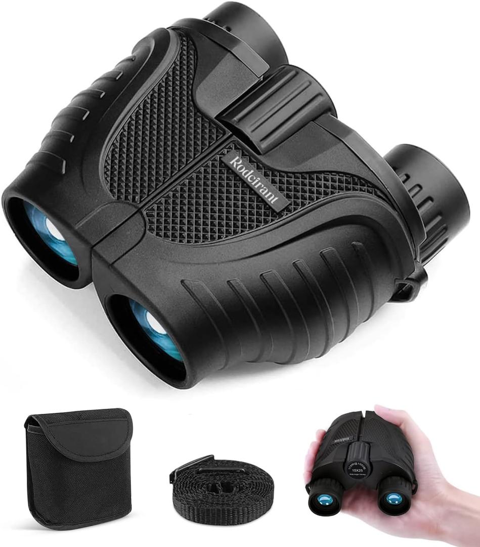 15X25 Compact HD Binoculars for Adults,Lightweight Design for Opera,Bird Watching, Traveling,Football Games,Cruise or Other Outside Activity. (Black)