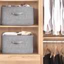 Collapsible Storage Bins for Home Organization,Grey storage Bins Waterproof Fabric Foldable Organizer Boxes [3 Pack], 19.29in x 14.57in x 12.2in (49CM x 37CM x 31CM)