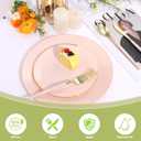 Goodluck 90 PCS Pink Gold Plastic Silverware Set for 30 Guests,30 Knives, 30 Forks and30 Spoons, Food-grade material free of BPA, Gold Plastic Cutlery Ideal for Weddings, Birthdays, Graduation