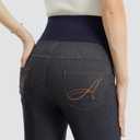 AFITNE Women's Maternity Jeans Over The Belly Stretchy Pull On High Waist Skinny Pregnancy Denim Pants with Pockets 28/30 (S)