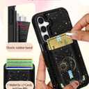 Shorogyt for Galaxy A15 5G Cute Kawaii Leather Phone Case - Compatible with Magsafe Wallet Magnetic Credit Card Holder Fashion Sun Moon Design Phone Cover for Women Girls, Fits 7 Cards