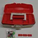 Plano One Tray Take Me Fishing Tackle Box with Tackle, Premium Tackle Storage, Red/Beige