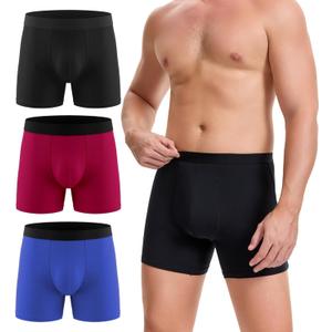 Incontinence Underwear for Men, 100ML Absorbent, Washable & Reusable Leakproof Cotton Soft Breathable Boxer Briefs (Multicolor01-（3pack）, XX-Large)