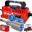 48 Volt 15 Amp Golf Cart Charger with 3-Pin Round Plug for Club Car Precedent & DS Series Only for Lead Acid Battery