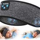 Perytong Sleep Headphones Bluetooth 5.4 Headband, Sports Wireless Earphones Sweat Resistant Earbuds Sleeping Headphone with Ultra-Thin HD Stereo Speaker for Workout Running Cool Gadgets Unique Gifts (HB DarkGrey)