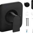 Shower Handle Replacement for Moen T2471BL Genta LX Posi-Temp Valve Trim Kit, Fits 2510 2520 2570 2590 Valves, Matte Black Shower Trim Kit Shower Lever Handle (Valve Not Included)