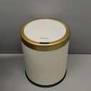 Automatic Motion Sensor Bathroom Trash Can with Lid, 2.8 Gallon Touchless Trash Garbage Bin Small Mini Trash Cans Trashcan -White