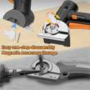 2026 Upgraded Cordless Electric Scissors - Larger 1.84" Tungsten Blade, Wider Opening, 320 RPM, 1/3" Max Thickness, 3-Speed & LED Display, Cardboard Cutter Designed for Cardboard box, Black