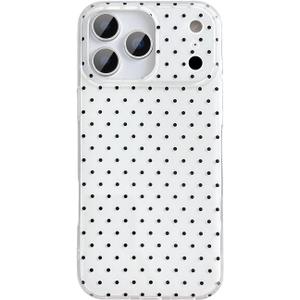 QLTYPRI Cute Phone Case for iPhone 17 Pro Max Case Polka Dot Fashion Aesthetic Design for Women Girls, Slim TPU Shockproof Protective Phone Cover for iPhone 17 Pro Max - White