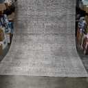 FMFUNCTEX 6x9 Washable Area Rug Blue Vintage Neutral Distressed Large Non Slip Carpet for Living Room Bedroom Soft Low Pile Indoor Mat Retro Floral Throw Rug for Dining Room Kitchen Office Nursery