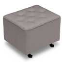Delta Children Diamond Tufted Gliding Ottoman, French Grey