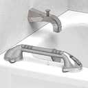16.5inch Suction Bath Grab Bar with Indicators, Balance Assist Bathroom Shower Handle, Silver/GreyPack of 2