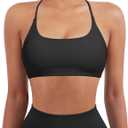 SUUKSESS Women 2 Piece Open Back Sports Bra Pack Strappy Workout Gym Yoga Crops (S)