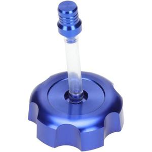 Riloer CNC Aluminum Gas Fuel Tank Cap with Vent Breather Tube, 40mm/1.57in Gas Fuel Tank Cap, Petrol Diesel Cover, Fit for 50cc 70cc 90cc 110cc 125cc Coolster, Blue