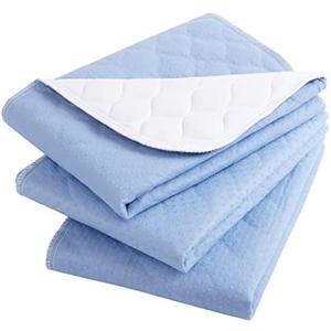 Waterproof Washable Incontinence Bed pad,24"X28" (3 Pack),Reusable Absorbency Underpads Sheet Mattress Protector for Adults, Kids and Pets