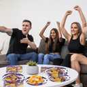 40Pcs Los Angeles Party Supplies include 20 plates, 20 napkins for The Laker party decoration