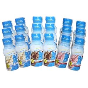 Glu Protein Diabetic Drink | Original Shake | Rich Chocolate, Homemade Vanilla, and Creamy Strawberry Flavors | 18 Pack