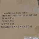 Gadroad Round End Table with Charging Station, USB Ports and Anti-Drop Fence, Wood Tabletop & Black Metal Frame, 2-Tier Side Table for Living Room, Bedroom, Black 15.7 * 15.7 * 23.0 inches