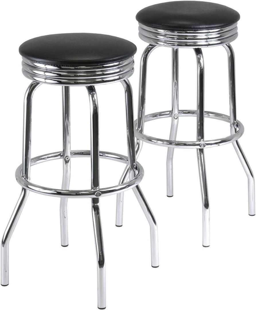 Winsome Wood Summit Stool, Black