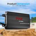 Pyle 800W 4-Channel Hydra Marine Micro Amplifier - Waterproof - GAIN Level Controls - RCA Stereo Input - 3.5mm Jack - MP3 - Volume Control - Short Protection - For Boat & Vehicle Use - PLMRMP3B