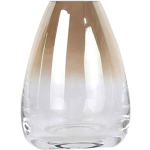 Clear Glass Vase for Decor Modern Mouth Blown Flower Vase w/Thick Bottom Hydroponic Flower Arrangement for Home Table Centerpiece Wedding Living Room Garden