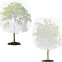 Klmnop 2-Pack Large Fruit Tree Netting with Drawstring, 8.2 x 6.5 Feet Tree Nets for Fruit Trees, Bird Netting Plant Cover to Protect from Squirrels and Birds, Garden Mesh Barrier(White)